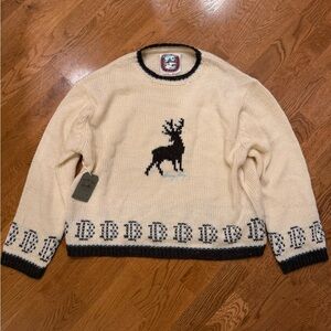 Dairy Boy Deer Sweater - Cream XS/S NWT